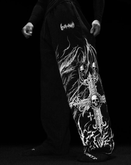 Breathedivinity  Wyvern Uncuffed luxury sweatpants [VOID BLACK]