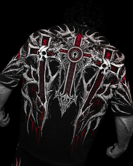 Breathedivinity Heaven's Gate Oversized T-shirt [HEAVENLY RED]